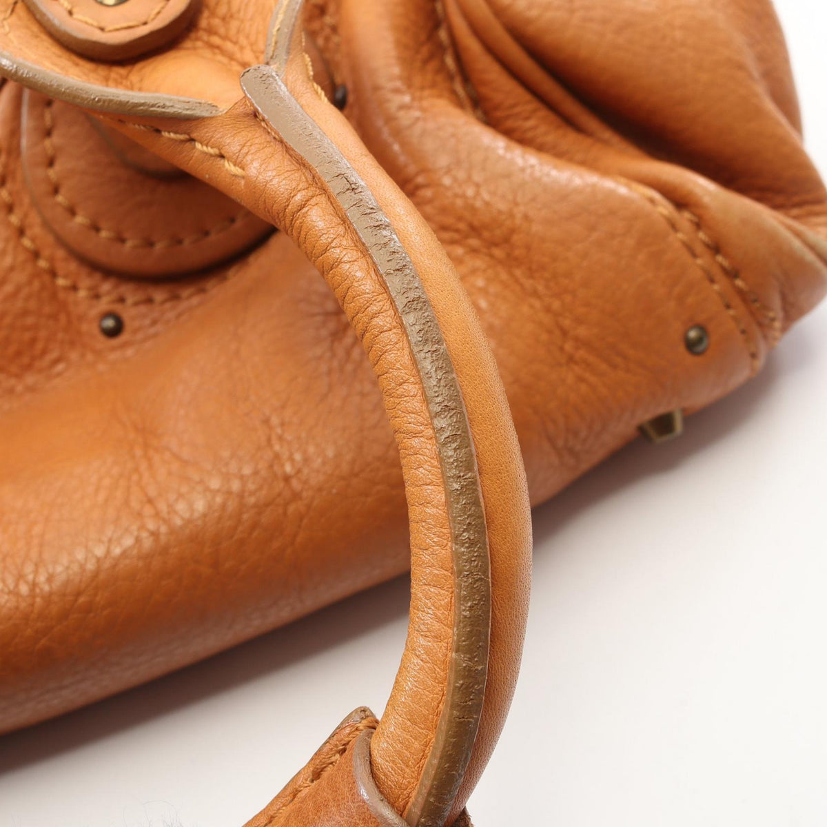Chloe Paddington Leather Handle Bag Brown
