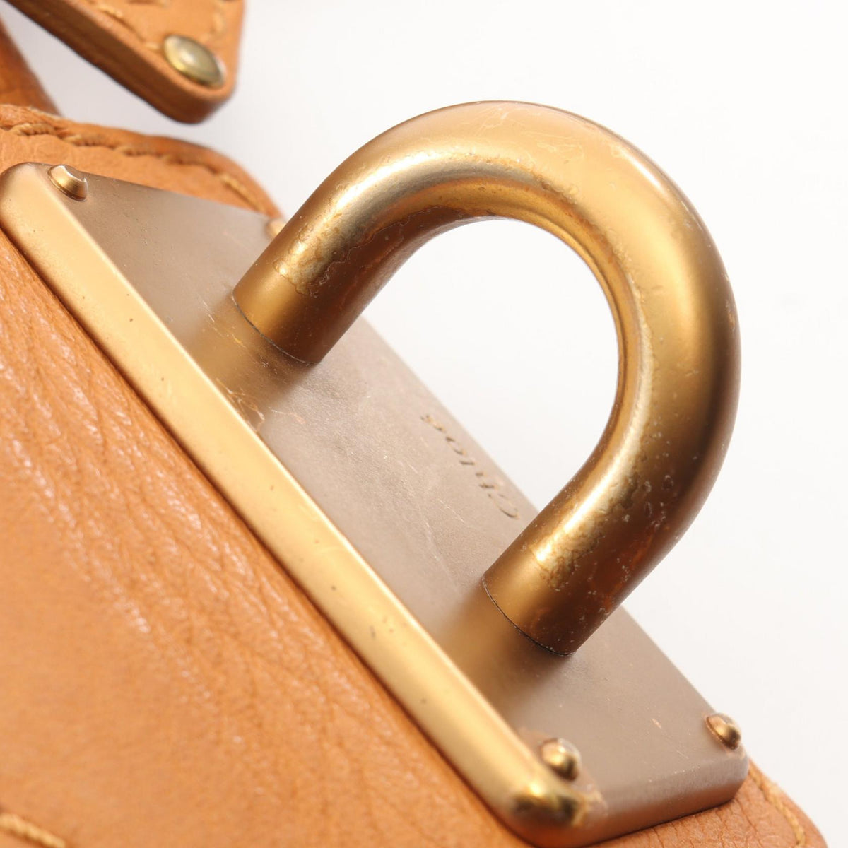 Chloe Paddington Leather Handle Bag Brown