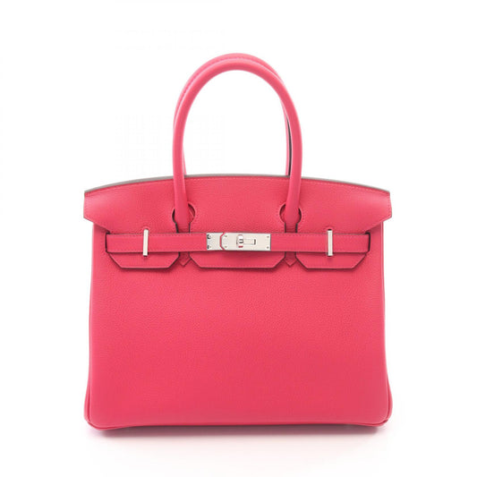 HERMES Birkin 30 Framboise Togo Bag
