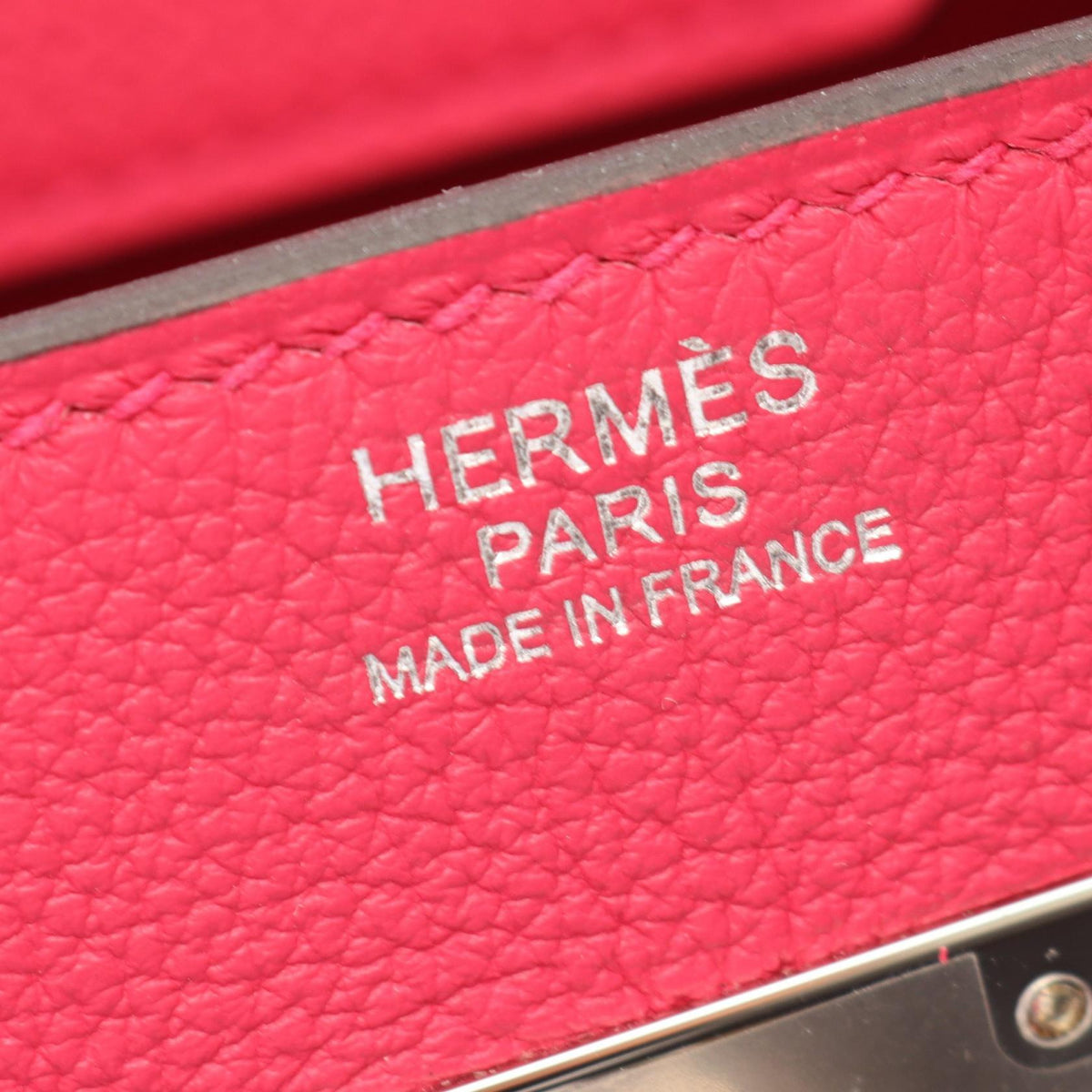 HERMES Birkin 30 Framboise Togo Bag