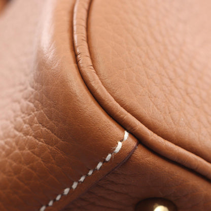 HERMES Lindy Mini Taurillon Shoulder Bag Brown