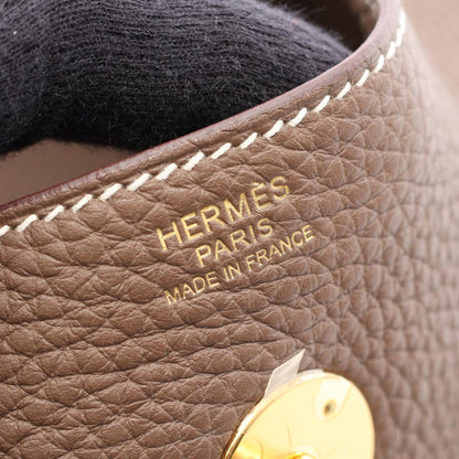 HERMES Lindy 30 Etoupe Shoulder Bag