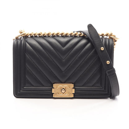 CHANEL Boy Chanel Lambskin Bag Black