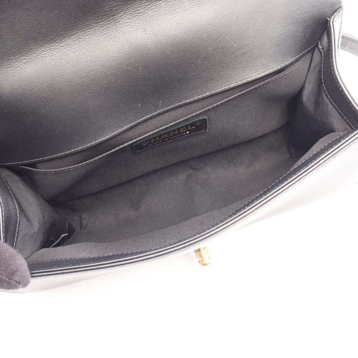 CHANEL Boy Chanel Lambskin Bag Black