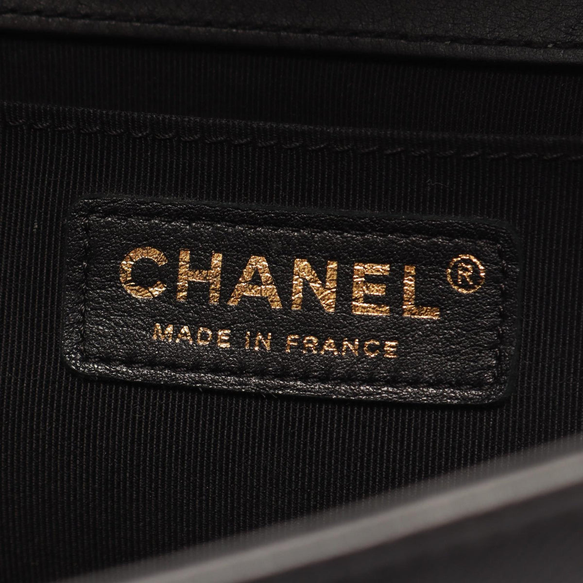 CHANEL Boy Chanel Lambskin Bag Black