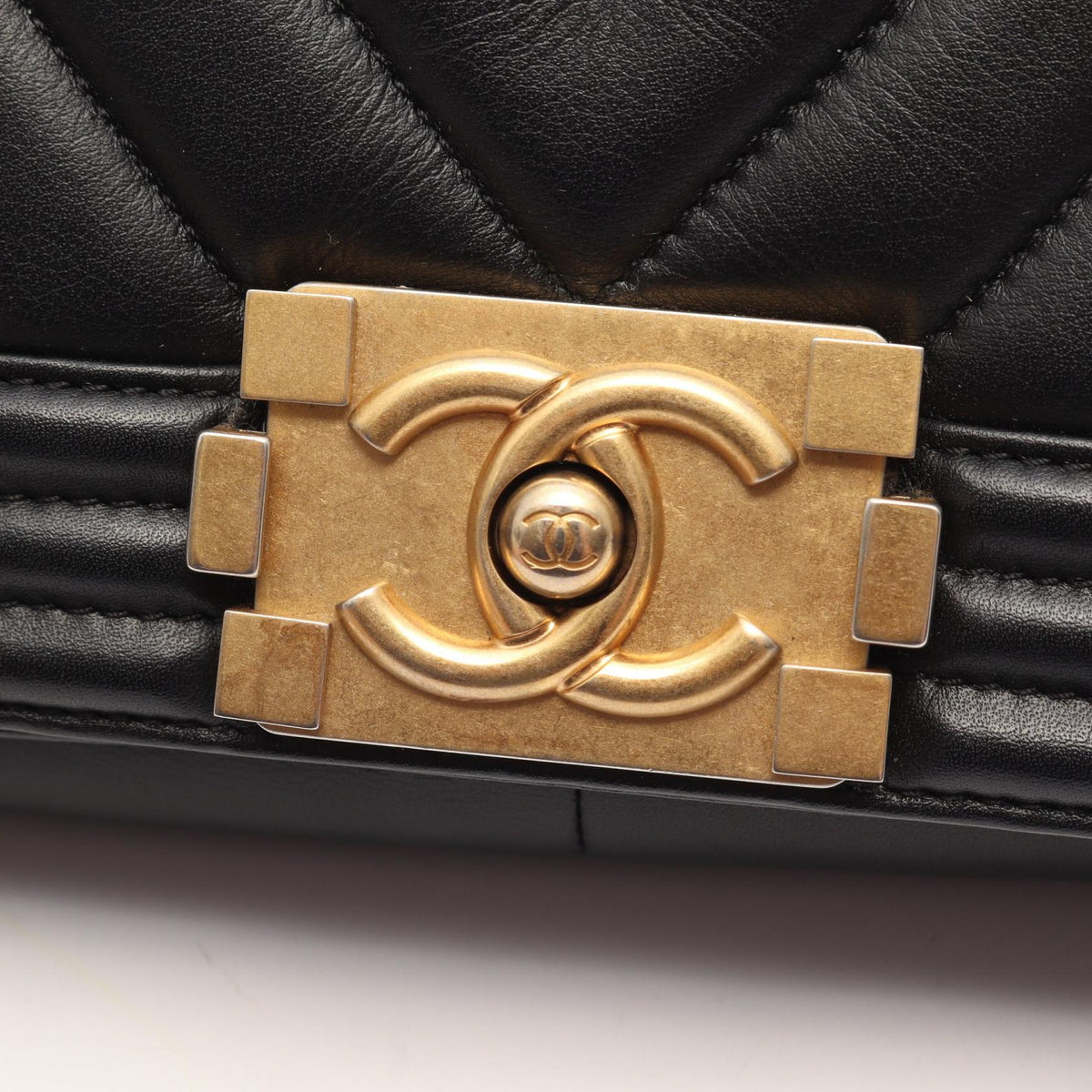 CHANEL Boy Chanel Lambskin Bag Black