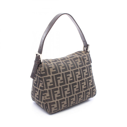 FENDI Zucca Canvas Leather Bag Brown