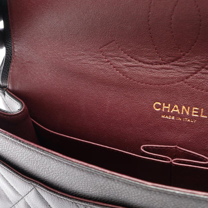 CHANEL Classic Large W Flap Caviar Bag GHW