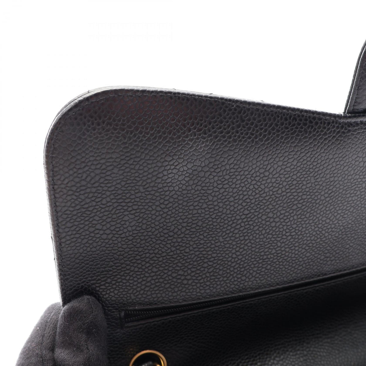 CHANEL Classic Large W Flap Caviar Bag GHW