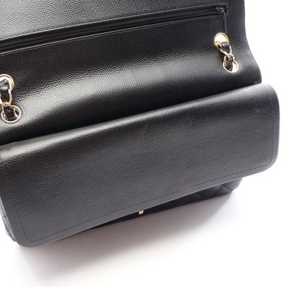 CHANEL Classic Large W Flap Caviar Bag GHW
