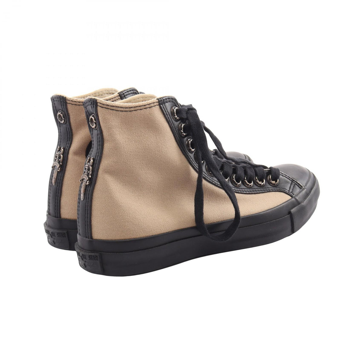 CHROME HEARTS x CONVERSE ALL STAR Canvas Leather Sneakers Size 7 1/2