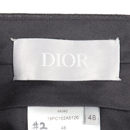 Dior Black Jacquard Silk Shorts Size 48