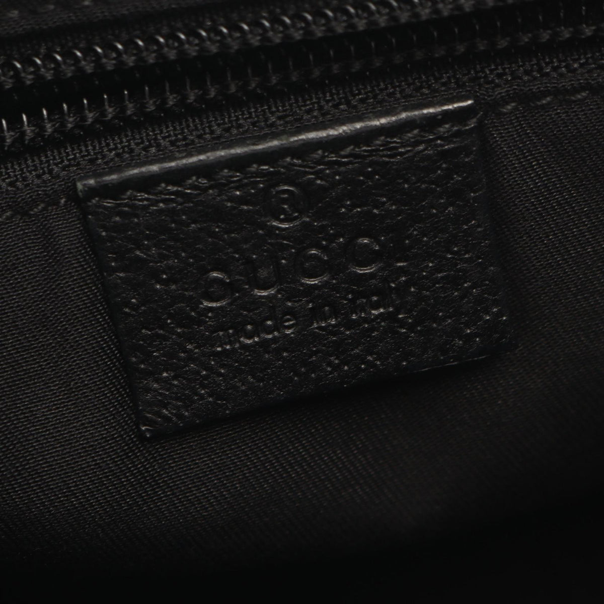 GUCCI GG Canvas Leather Shoulder Bag Black