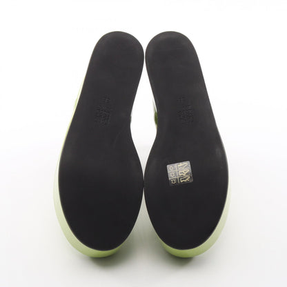 LOEWE Green Platform Patent Leather Chelsea Boots Size 38