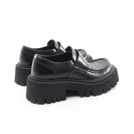 BALENCIAGA Black TRACTOR Leather Loafers Size 36