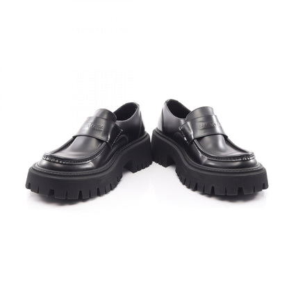 BALENCIAGA Black TRACTOR Leather Loafers Size 36