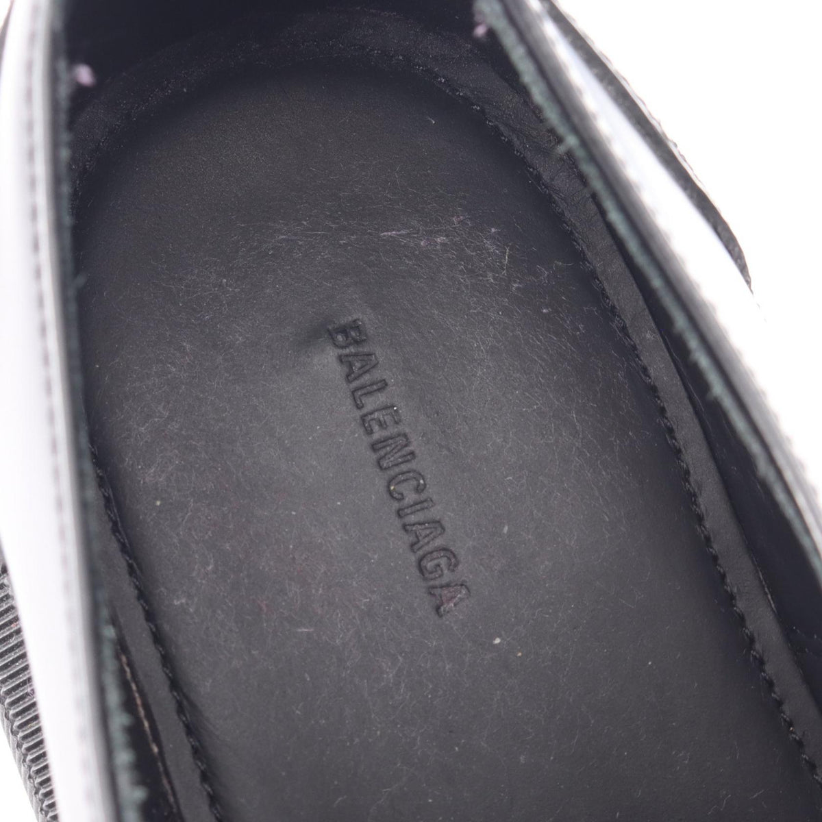 BALENCIAGA Black TRACTOR Leather Loafers Size 36