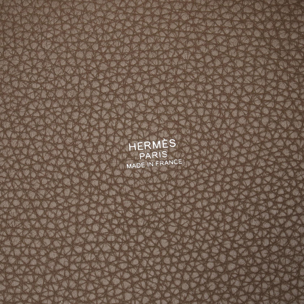 HERMES Picotin Lock MM Taurillon Bag Gray