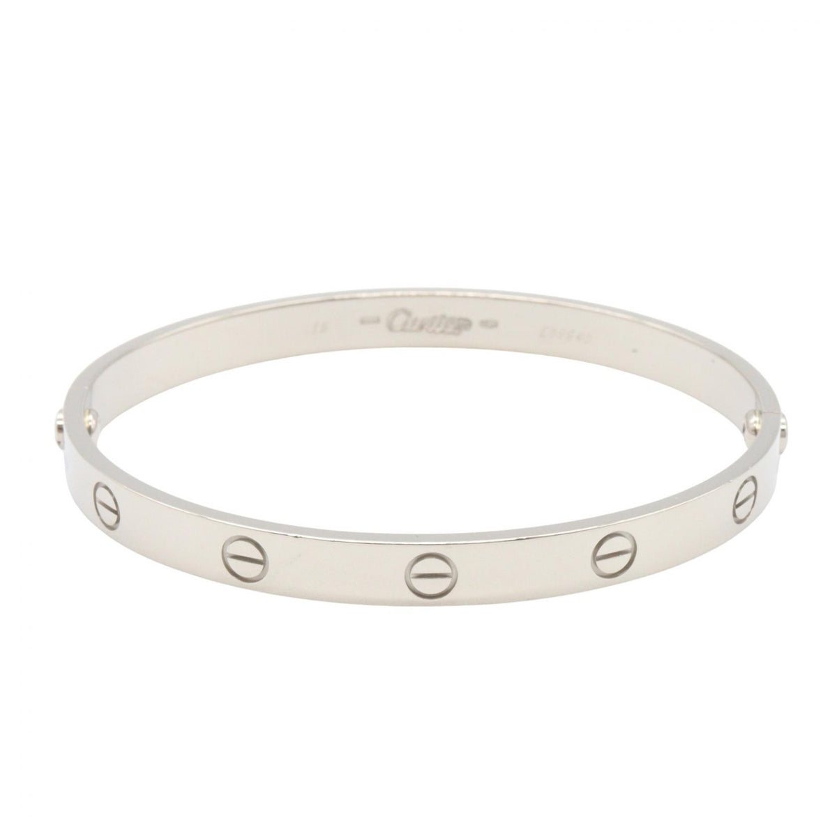 CARTIER Love Bracelet K18WG Silver Size 19