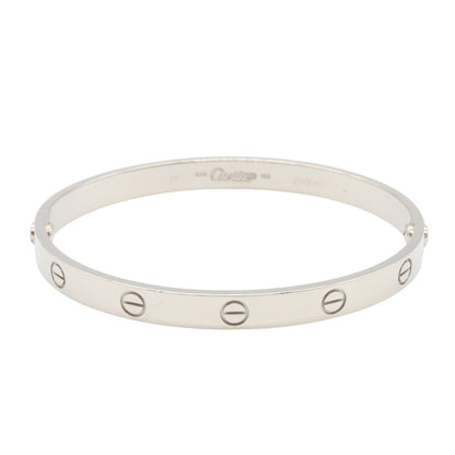 CARTIER Love Bracelet K18WG Silver Size 19