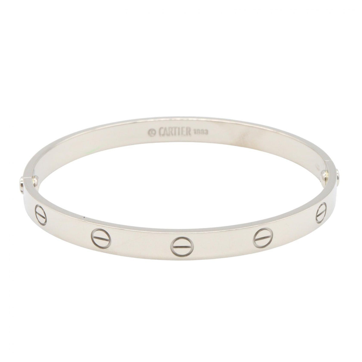 CARTIER Love Bracelet K18WG Silver Size 19