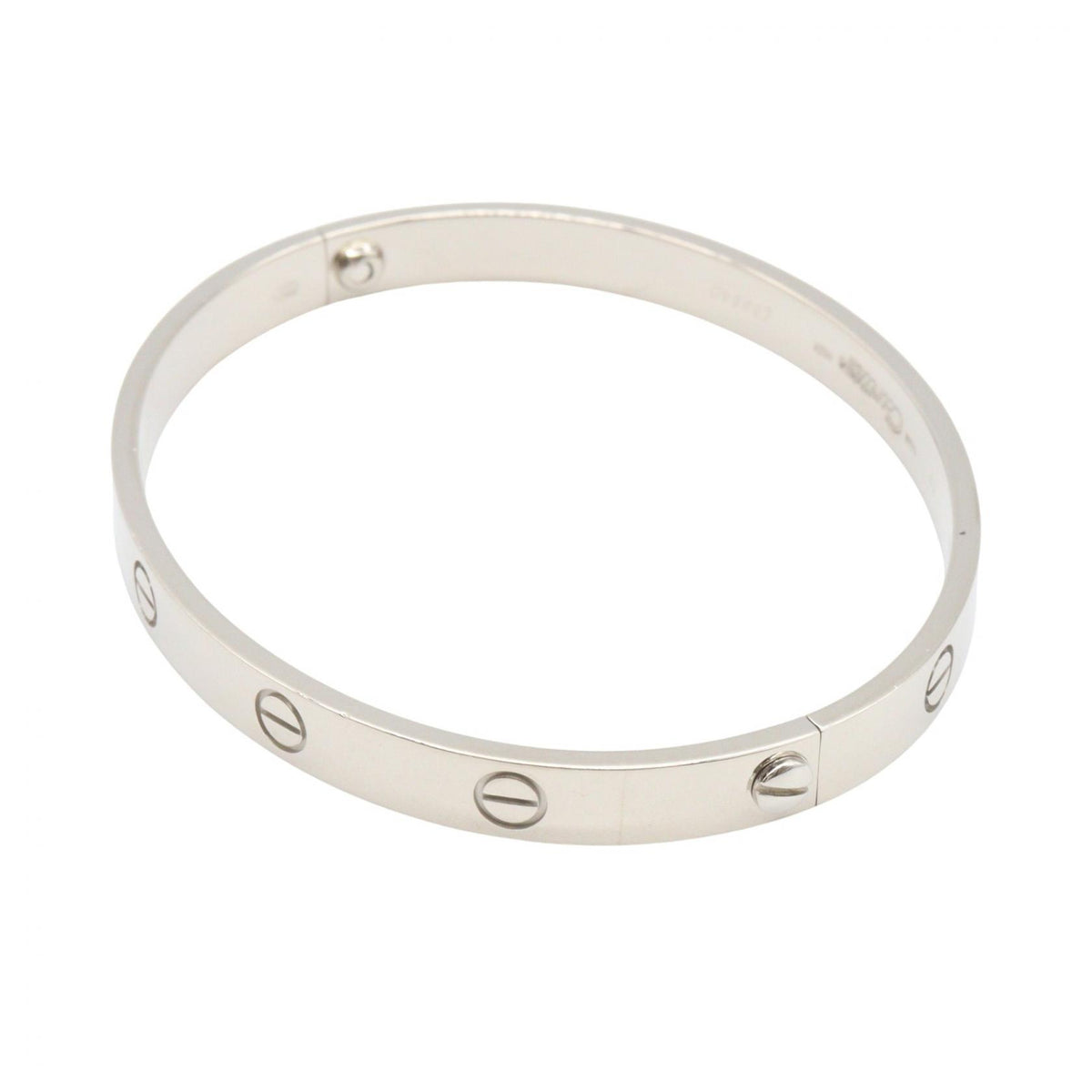 CARTIER Love Bracelet K18WG Silver Size 19
