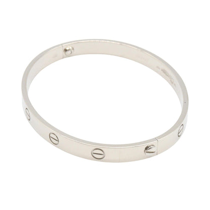 CARTIER Love Bracelet K18WG Silver Size 19