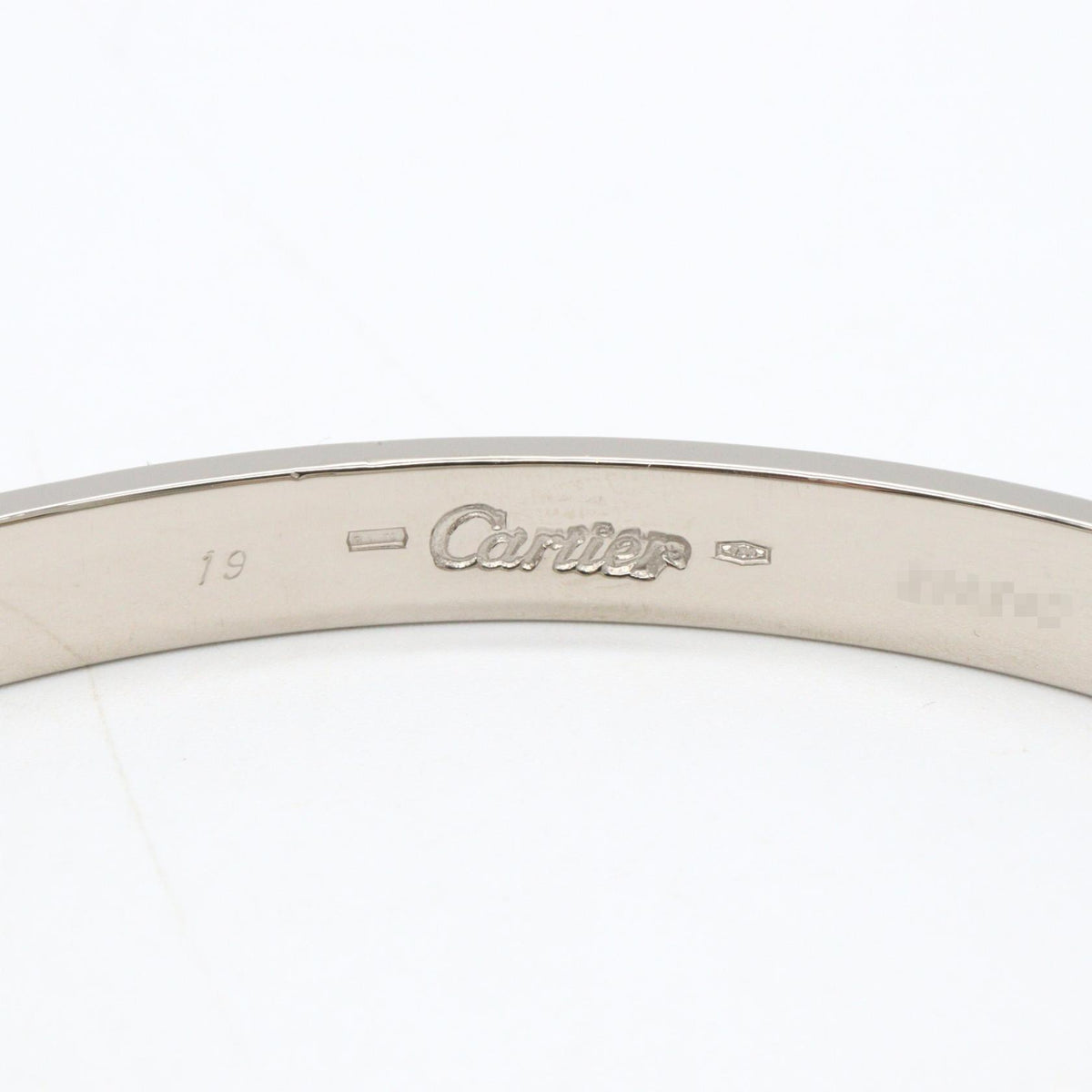 CARTIER Love Bracelet K18WG Silver Size 19