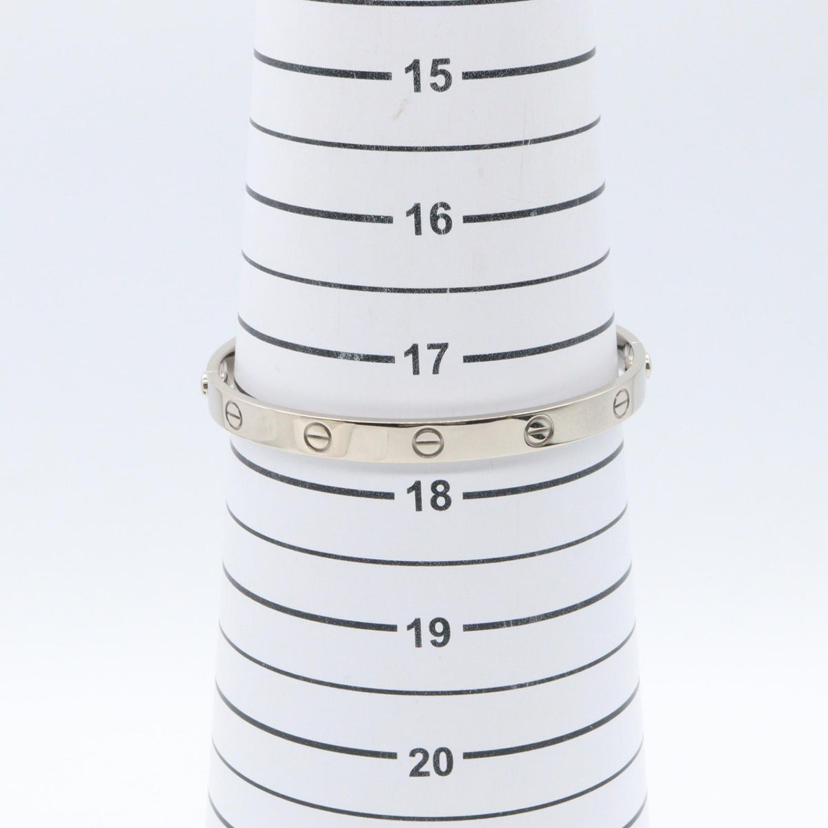 CARTIER Love Bracelet K18WG Silver Size 19