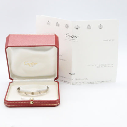 CARTIER Love Bracelet K18WG Silver Size 19