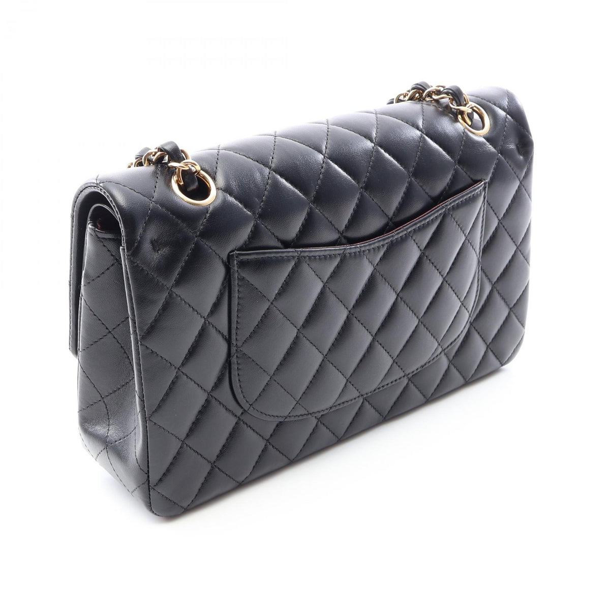 CHANEL Black Lambskin Shoulder Bag