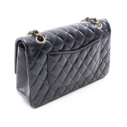 CHANEL Black Lambskin Shoulder Bag