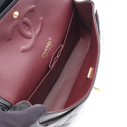 CHANEL Black Lambskin Shoulder Bag