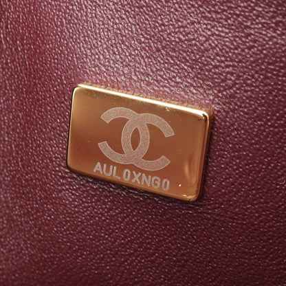 CHANEL Black Lambskin Shoulder Bag