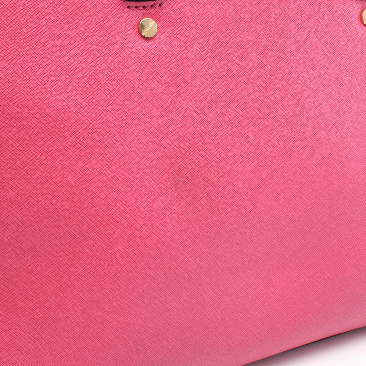 Michael Kors 2WAY Leather Tote Pink Black