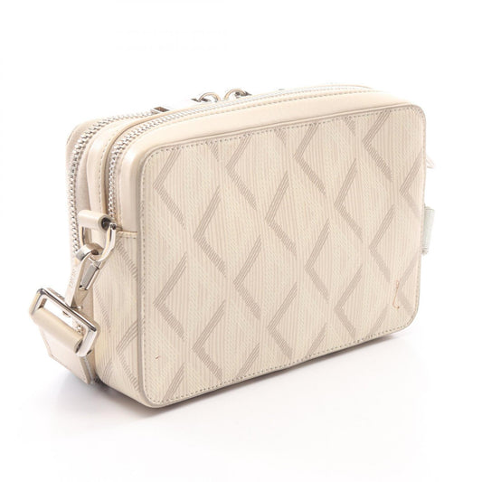 Dior CD Diamond Messenger Pouch PVC Coated Canvas Beige
