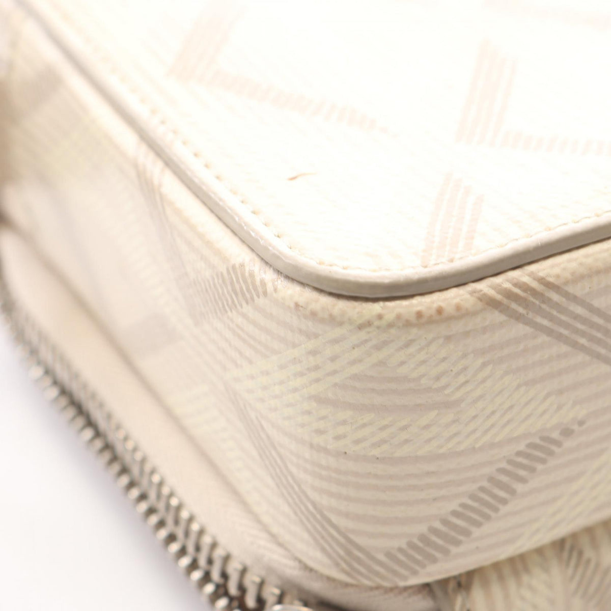 Dior CD Diamond Messenger Pouch PVC Coated Canvas Beige