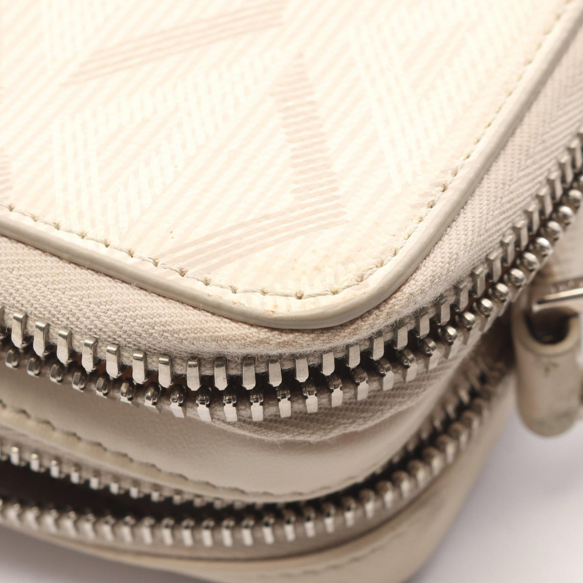 Dior CD Diamond Messenger Pouch PVC Coated Canvas Beige