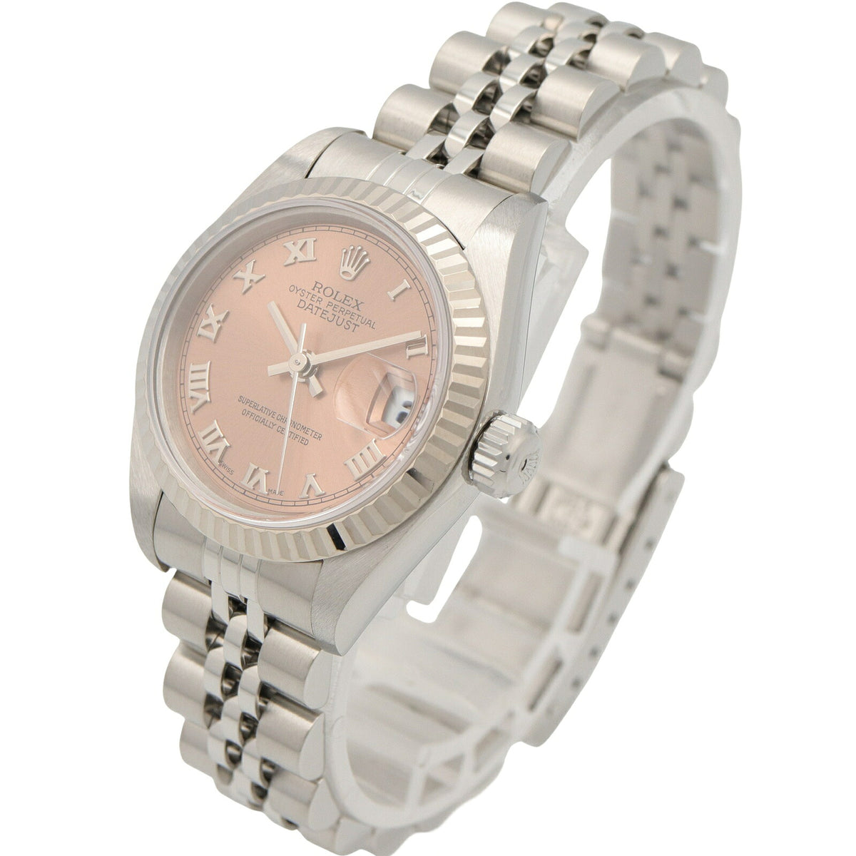 ROLEX Datejust P-Series K18 WG Watch, Pink