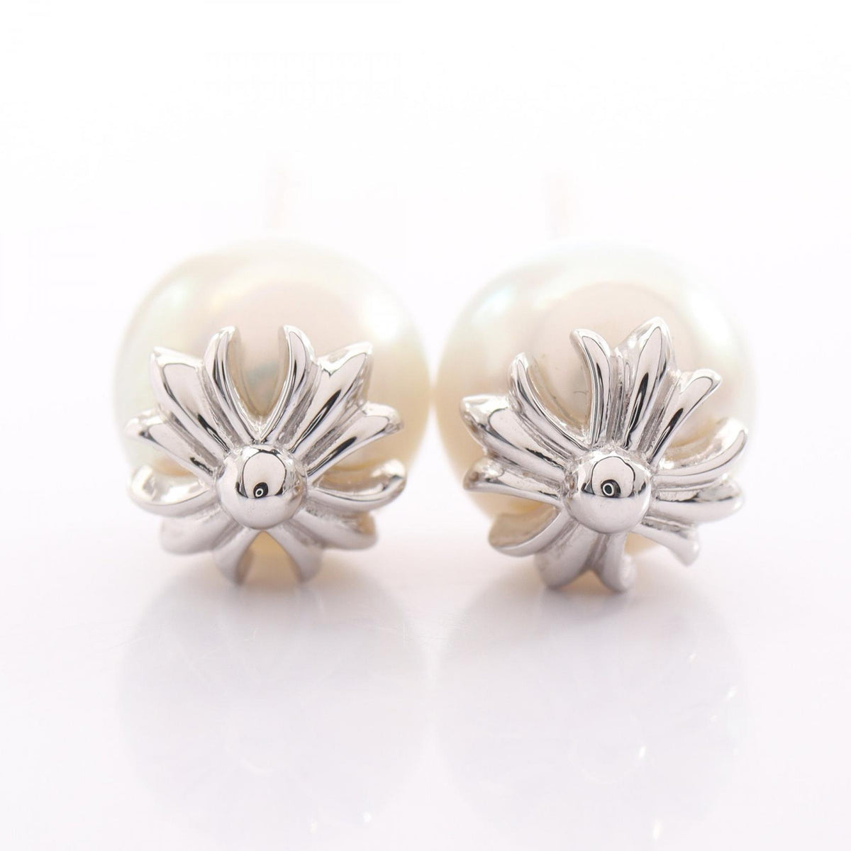 CHROME HEARTS x MIKIMOTO CH K18WG Earrings