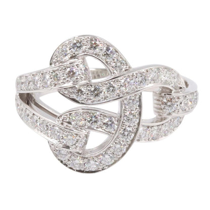 CARTIER Agraf K18WG Diamond Ring Size JP 12.5