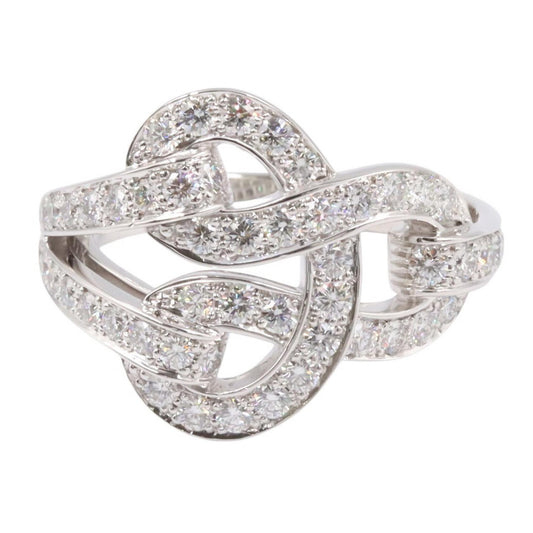 CARTIER Agraf K18WG Diamond Ring Size JP 12.5