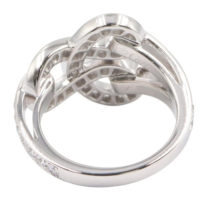 CARTIER Agraf K18WG Diamond Ring Size JP 12.5
