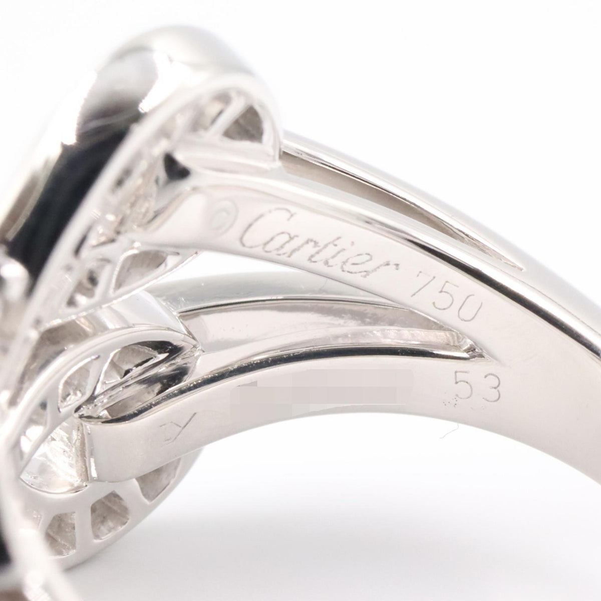CARTIER Agraf K18WG Diamond Ring Size JP 12.5