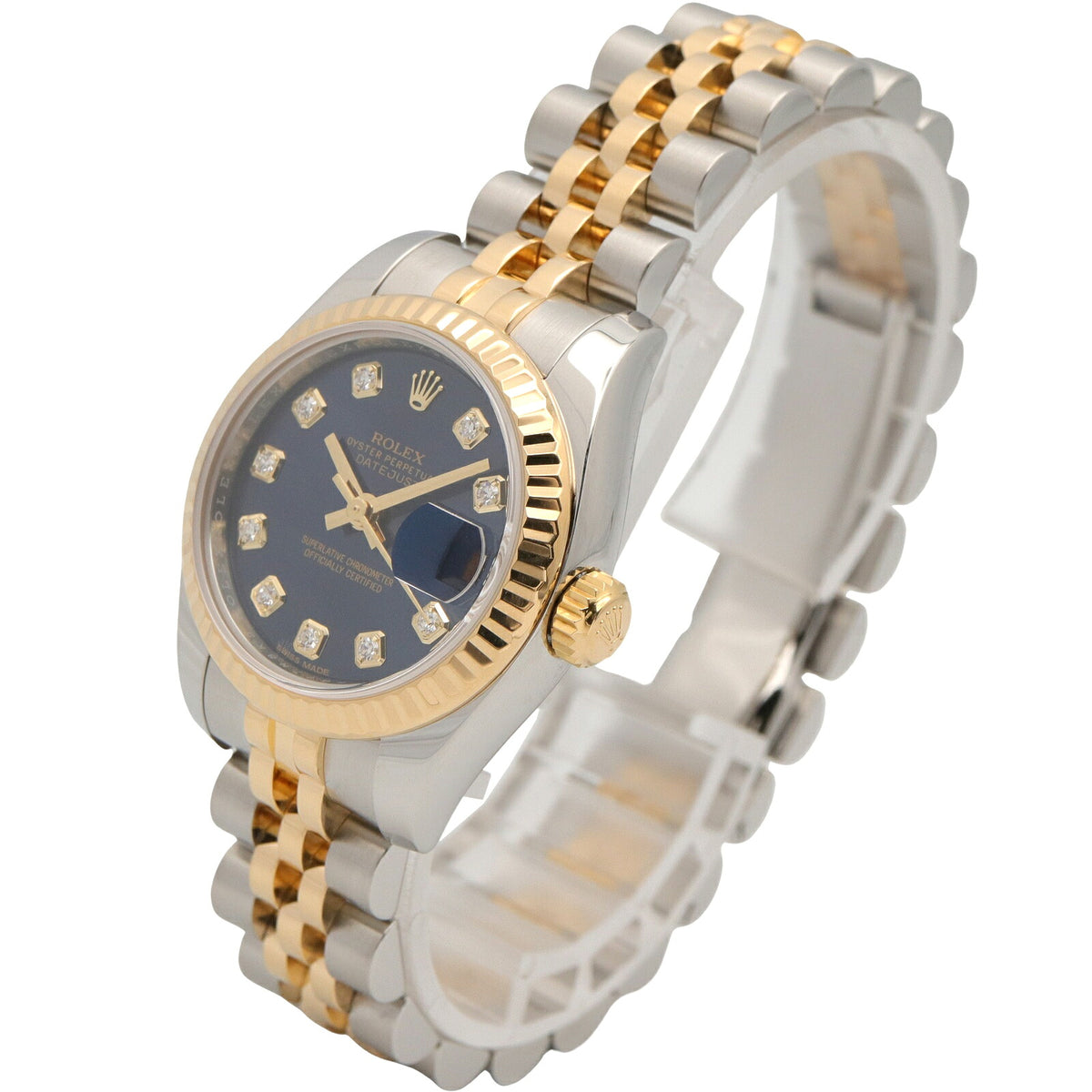 ROLEX Datejust 10P Diamond Blue Watch