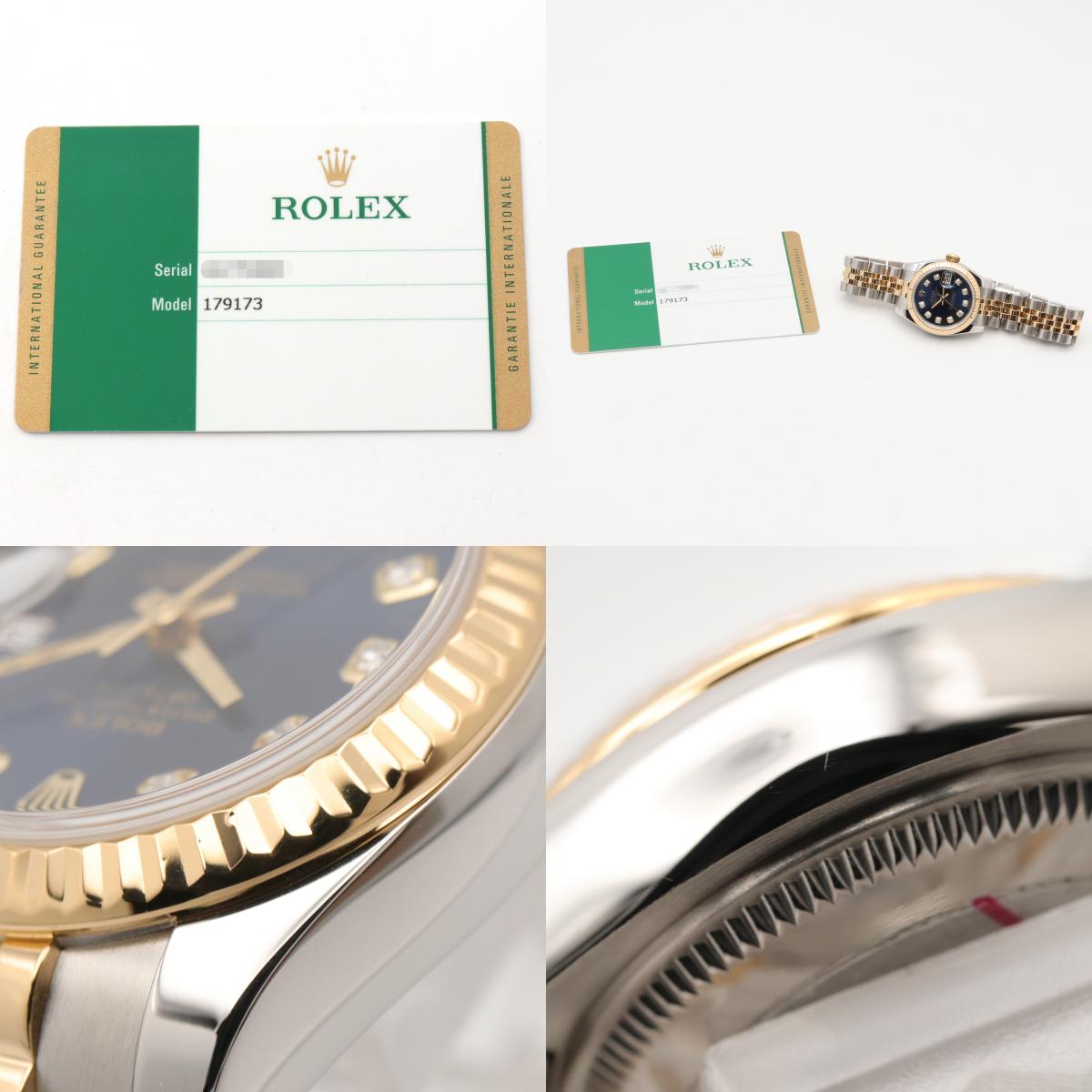 ROLEX Datejust 10P Diamond Blue Watch