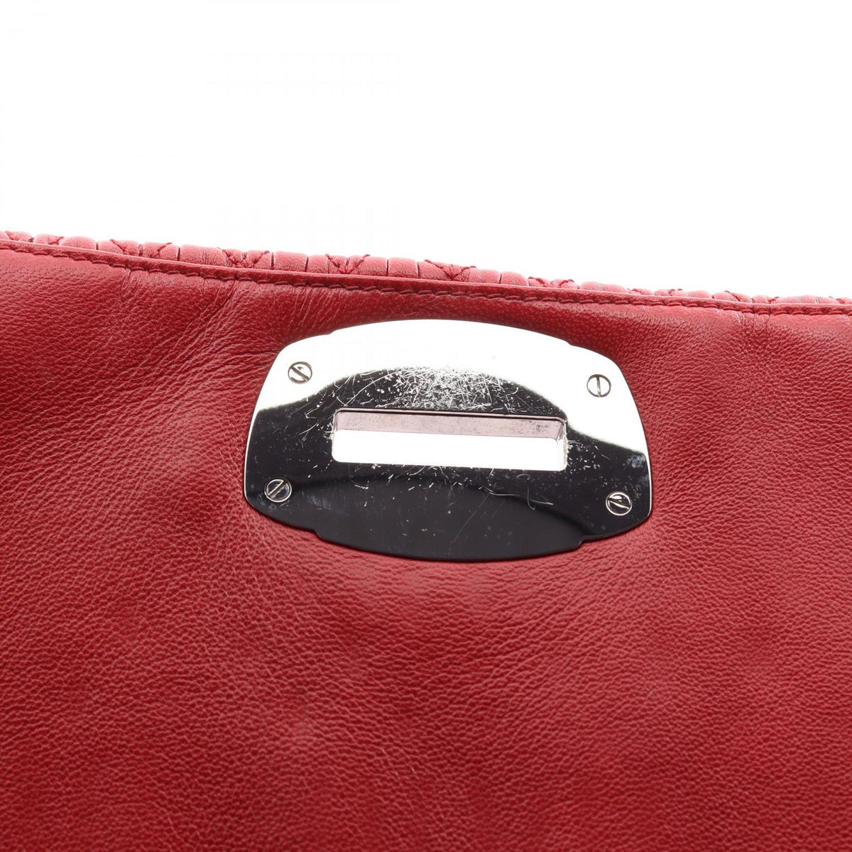 Miu Miu Red Matelasse Nappa Shoulder Bag