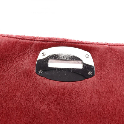 Miu Miu Red Matelasse Nappa Shoulder Bag
