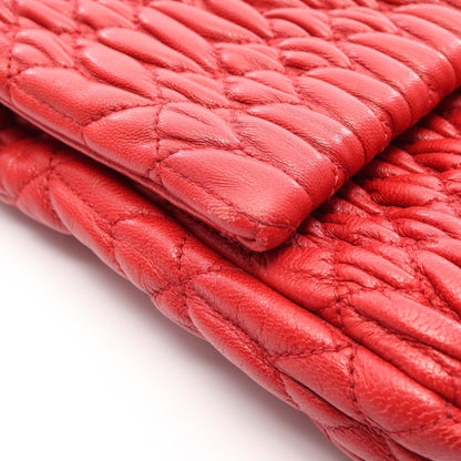 Miu Miu Red Matelasse Nappa Shoulder Bag