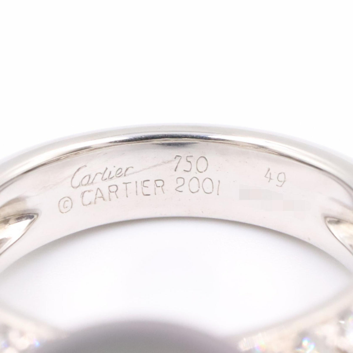 CARTIER So Pretty Diamond Black Pearl K18WG Ring Size JP 8.5